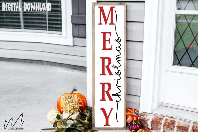 Merry Christmas porch sign svg, Funny Christmas porch sign, Holiday home decor svg, cut files SVG Isabella Machell 