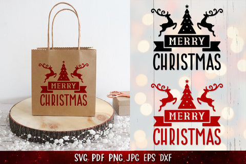 Merry Christmas Quote Bundle SVG | Christmas Round Sign SVG SVG goodfox86 
