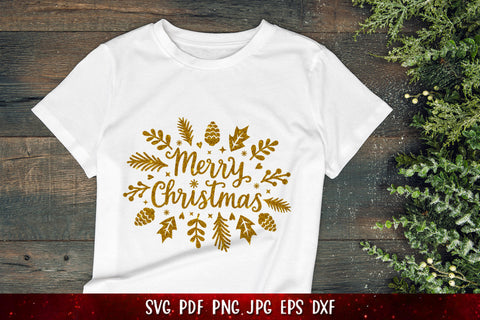 Merry Christmas Quote Bundle SVG | Christmas Round Sign SVG SVG goodfox86 