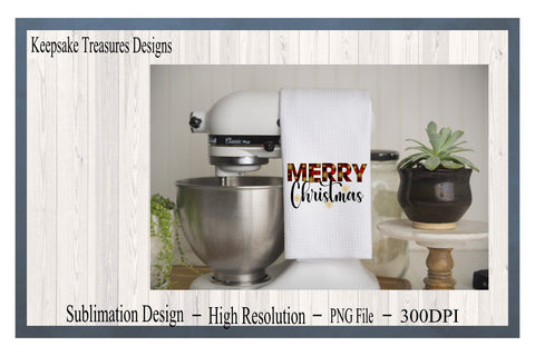 Merry Christmas, Red Buffalo Plaid, Sublimation PNG Design Sublimation Keepsake Treasures Designs LLC. 