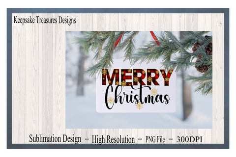 Merry Christmas, Red Buffalo Plaid, Sublimation PNG Design Sublimation Keepsake Treasures Designs LLC. 