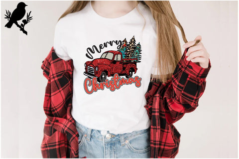 Merry Christmas Red Truck Sublimation Sublimation Jagonath Roy 