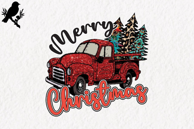 Merry Christmas Red Truck Sublimation Sublimation Jagonath Roy 