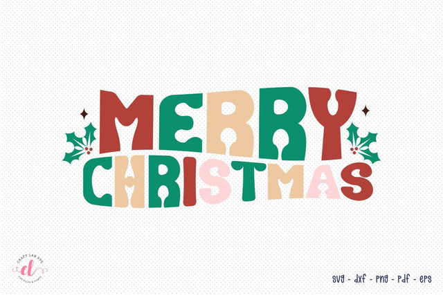 Merry Christmas, Retro Christmas SVG SVG CraftLabSVG 