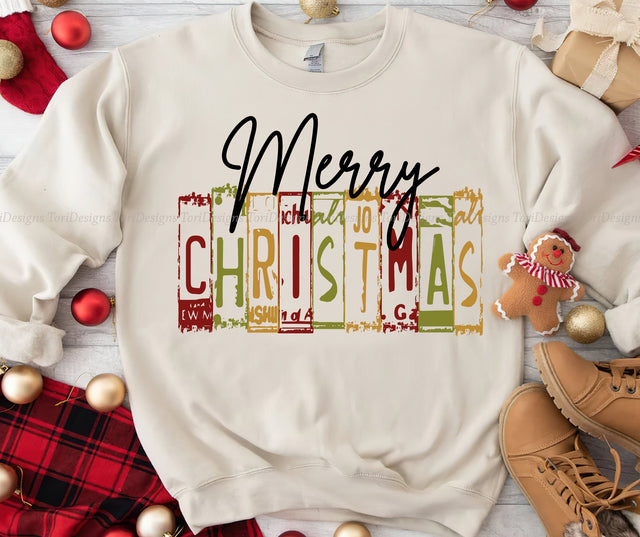 Merry Christmas retro Png, Christmas Sublimation png Design Sublimation ToriDesigns 