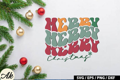 Merry christmas Retro SVG SVG akazaddesign 