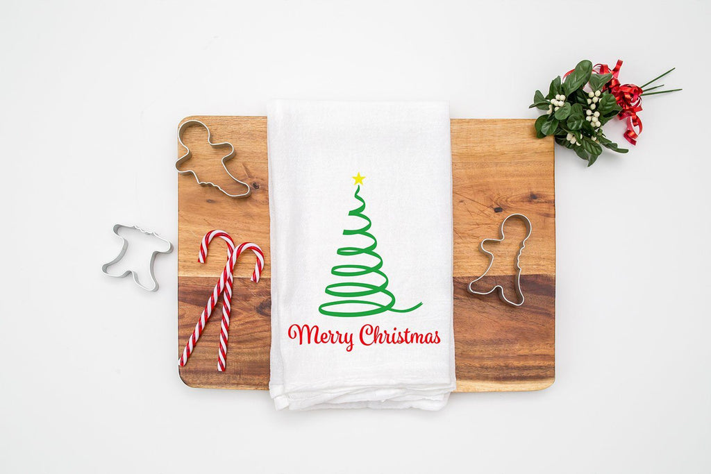 Merry Christmas Ribbon Tree SVG | Christmas SVG - So Fontsy