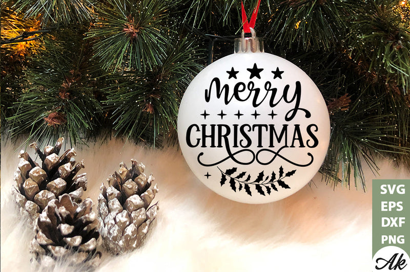 Merry Christmas Round Sign SVG akazaddesign 