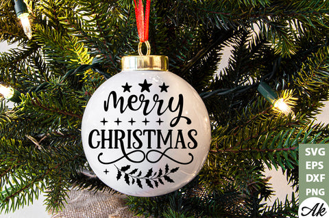 Merry Christmas Round Sign SVG akazaddesign 