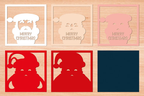Merry Christmas Santa - 3D Layered Paper Cut SVG 9 SVG Slim Studio 