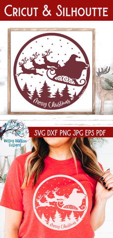 Merry Christmas Santa Claus SVG SVG Wispy Willow Designs 