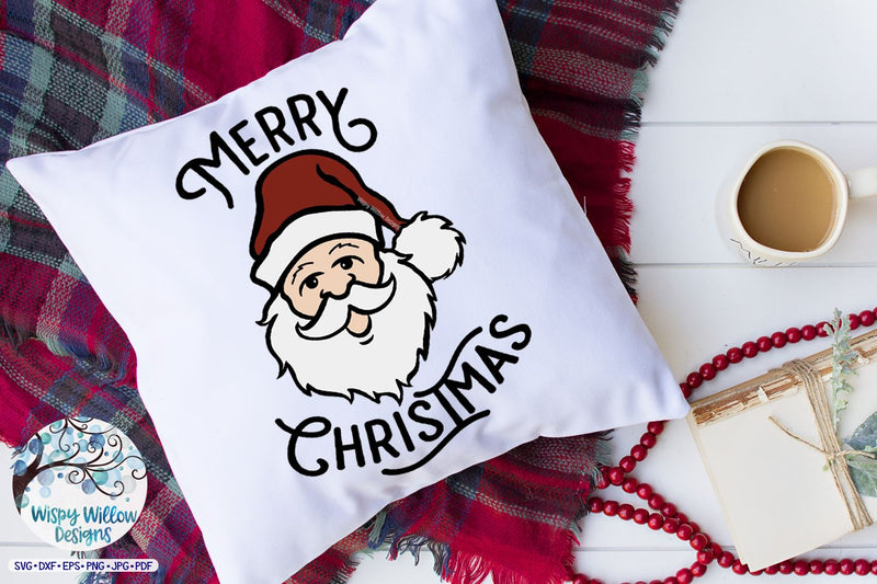 Merry Christmas Santa SVG | Retro Christmas Santa SVG - So Fontsy