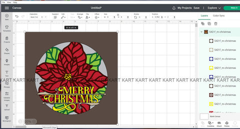 Merry Christmas shadow light box svg digital cut file SVG kartcreationii 