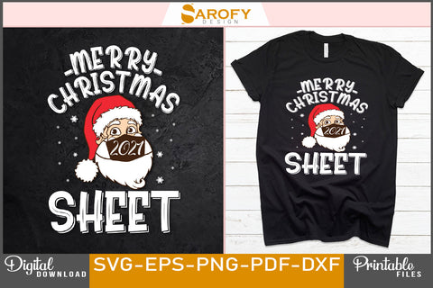 Merry Christmas Sheet Design SVG File SVG Sarofydesign 