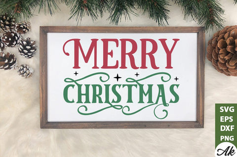 Merry christmas Sign Making SVG SVG akazaddesign 