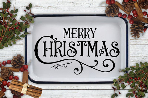 Merry Christmas Sign SVG I Farmhouse Christmas Sign SVG SVG Happy Printables Club 