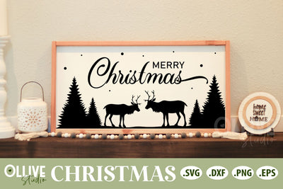 Merry Christmas Sign SVG SVG Ollive Studio 