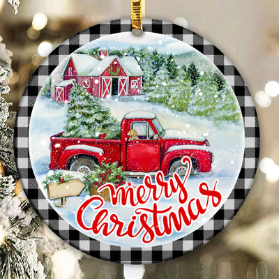 Merry Christmas Small Town Ornament Png, Round Christmas Ornament, PNG Instant Download, Xmas Ornament Sublimation Designs Downloads Sublimation CaldwellArt 