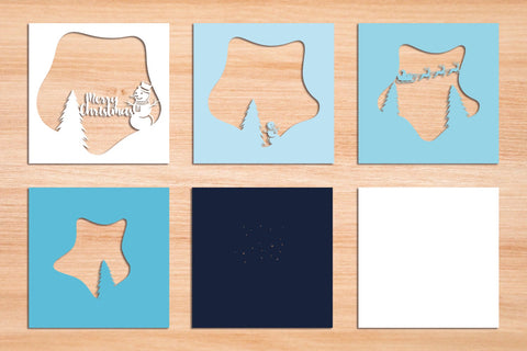 Merry Christmas Snowman - 3D Layered Paper Cut SVG SVG Slim Studio 