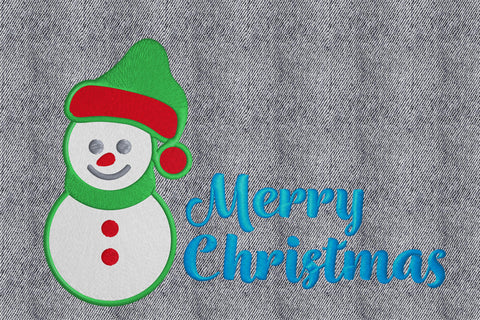 merry christmas snowman Embroidery/Applique DESIGNS embroidery-workshop 