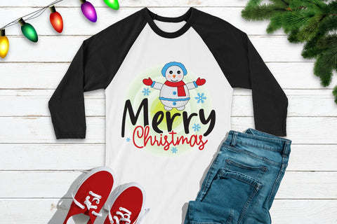 Merry Christmas, Snowman PNG Sublimation Sublimation CraftLabSVG 