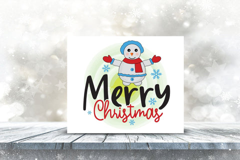 Merry Christmas, Snowman PNG Sublimation Sublimation CraftLabSVG 