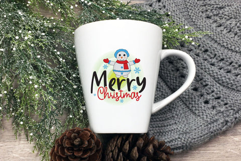 Merry Christmas, Snowman PNG Sublimation Sublimation CraftLabSVG 