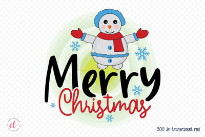 Merry Christmas, Snowman PNG Sublimation Sublimation CraftLabSVG 