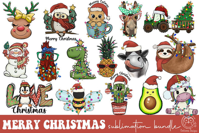 Merry Christmas Sublimation Bundle Sublimation LAM HOANG THUY 