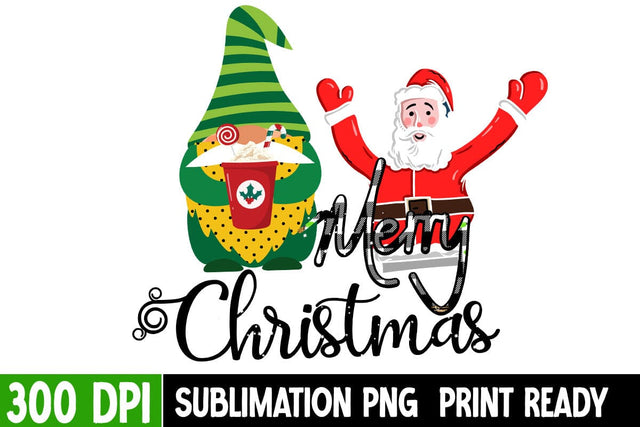 Merry Christmas Sublimation Design Sublimation BlackCatsMedia 
