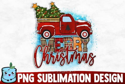 Merry Christmas Sublimation Design Sublimation MintyMarshmallows 