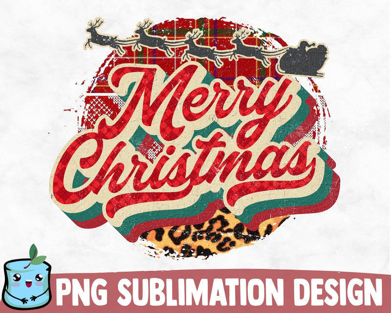 Merry Christmas Sublimation Design Sublimation MintyMarshmallows 