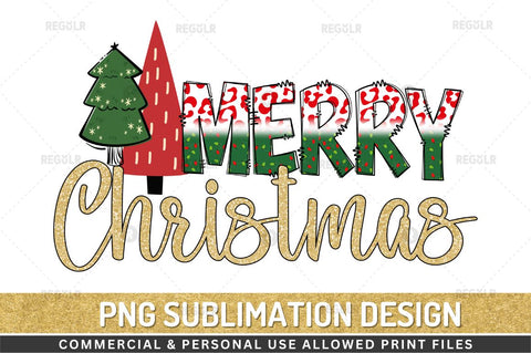 Merry Christmas Sublimation Design Sublimation Regulrcrative 