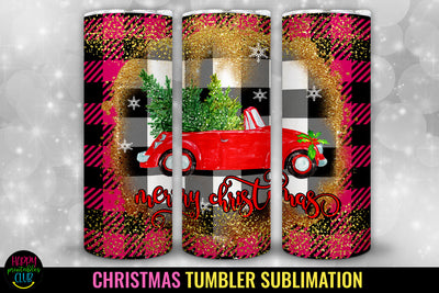 Merry Christmas Sublimation I 20 Oz Christmas Tumbler PNG Sublimation Happy Printables Club 