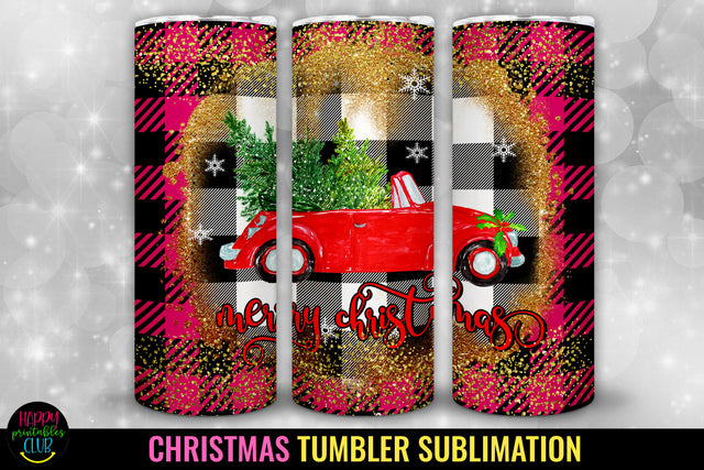 Merry Christmas Sublimation I 20 Oz Christmas Tumbler PNG Sublimation Happy Printables Club 