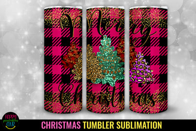 Merry Christmas Sublimation I 20 Oz Christmas Tumbler PNG Sublimation Happy Printables Club 