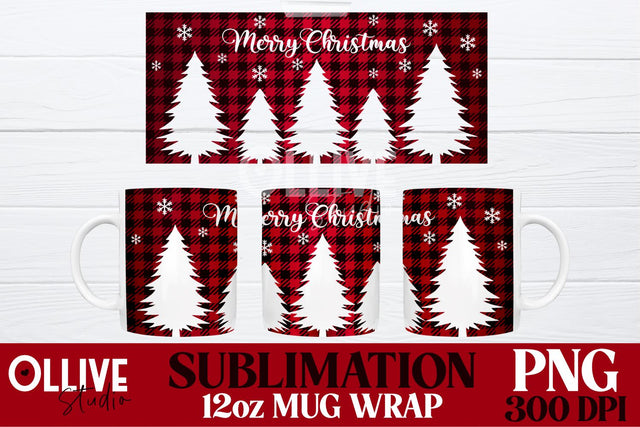 Merry Christmas Sublimation Mug PNG Sublimation Ollive Studio 