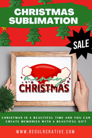 Merry christmas Sublimation PNG, Sublimation Christmas Design Sublimation Regulrcrative 