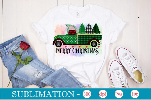Merry Christmas Sublimation SVGs,Quotes and Sayings,Food & Drink,On Sale, Print & Cut Sublimation DesignPlante 503 