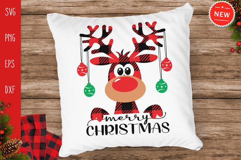 Merry Christmas SVG, Buffalo Plaid Moose SVG, Moose Svg, Buffalo Plaid SVG SVG SvgMonkeys 