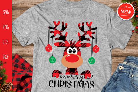Merry Christmas SVG, Buffalo Plaid Moose SVG, Moose Svg, Buffalo Plaid SVG SVG SvgMonkeys 