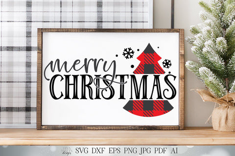 Merry Christmas SVG | Buffalo Plaid SVG | Christmas SVG | Winter svg | dxf and more! | Printable SVG Diva Watts Designs 