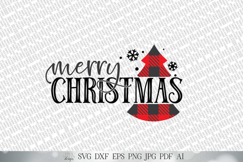 Merry Christmas SVG | Buffalo Plaid SVG | Christmas SVG | Winter svg | dxf and more! | Printable SVG Diva Watts Designs 