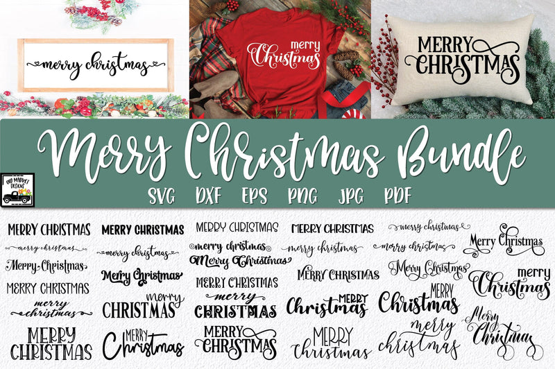 Merry Christmas SVG Bundle - 30 Christmas SVG Files SVG Old Market 