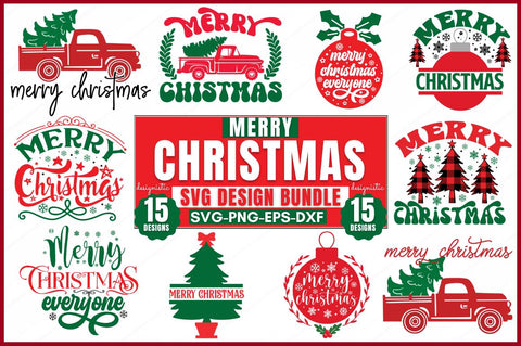 Merry Christmas SVG Bundle, Merry Christmas SVG SVG DESIGNISTIC 