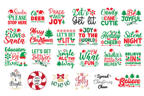 Merry Christmas Svg Bundle SVG DIYCUTTINGFILES 