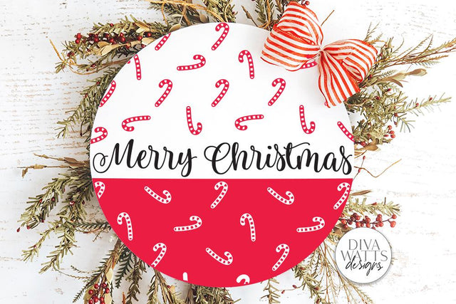 Merry Christmas SVG | Candy Cane Design SVG Diva Watts Designs 