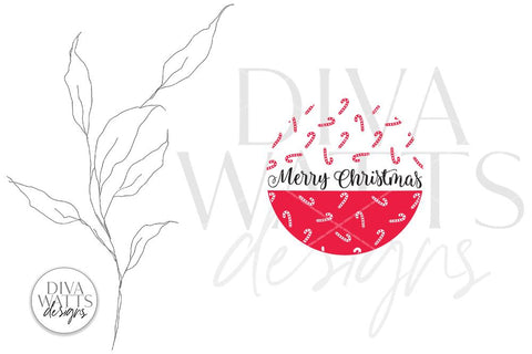 Merry Christmas SVG | Candy Cane Design SVG Diva Watts Designs 