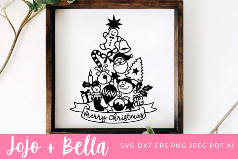 Merry Christmas Svg, Cartoon Svg, Christmas Tree Svg, Christmas Shirt Svg, Christmas Gift png, Christmas Sign DXF, Christmas Svgs, Christmas Shirt PNG SVG Jojo&Bella 