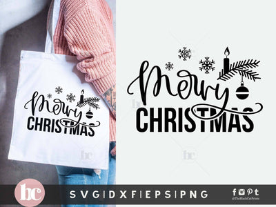Merry Christmas SVG | Christmas Cut File | Winter SVG SVG TheBlackCatPrints 